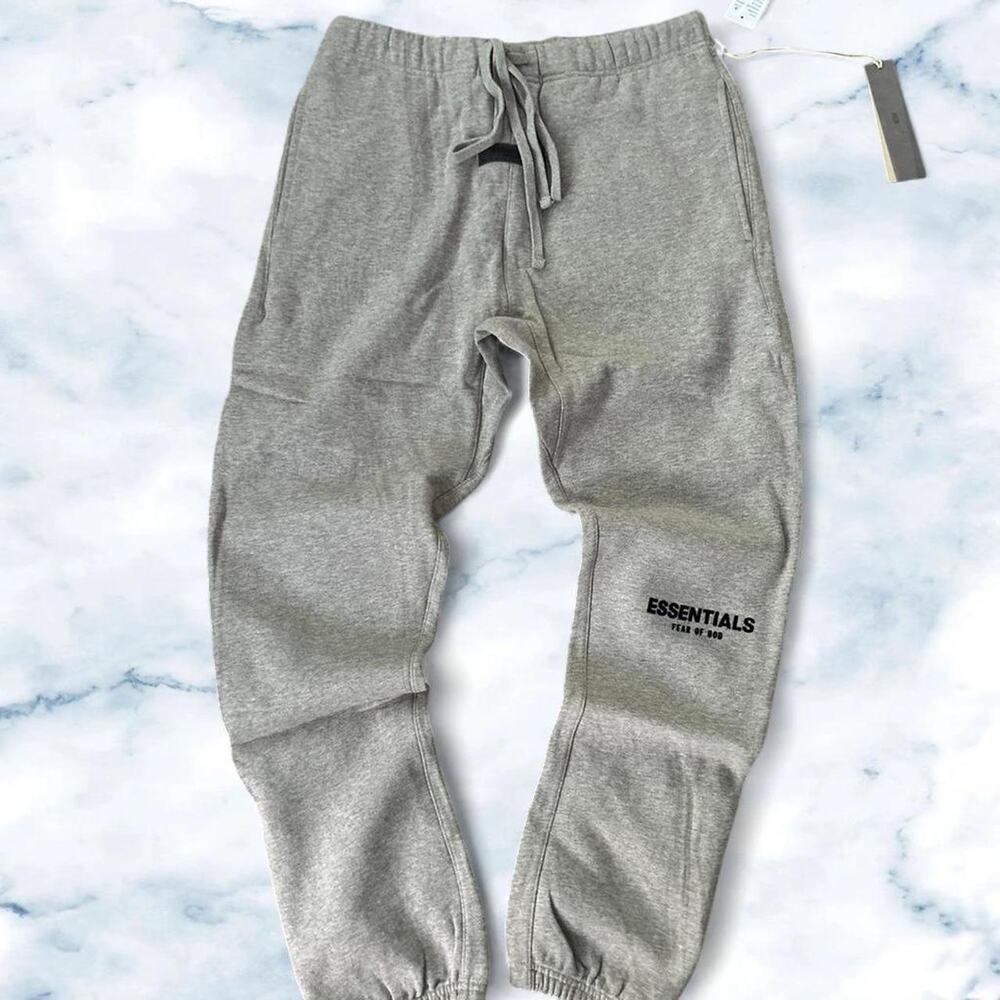 Essentials sweat pants cuffed dark